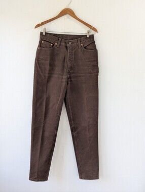 Vintage 512 90's Levi's Women's Brown Denim Jeans Size 13 Made In USA